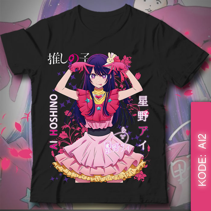 Baju Kaos Anime Oshi no Ko - Ai Hoshino - Hoshino Ai