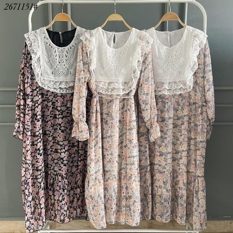 Long Tunik/Dress Renda Burklat BKK Bangkok Ceruty Import 2671151 PREMIUM