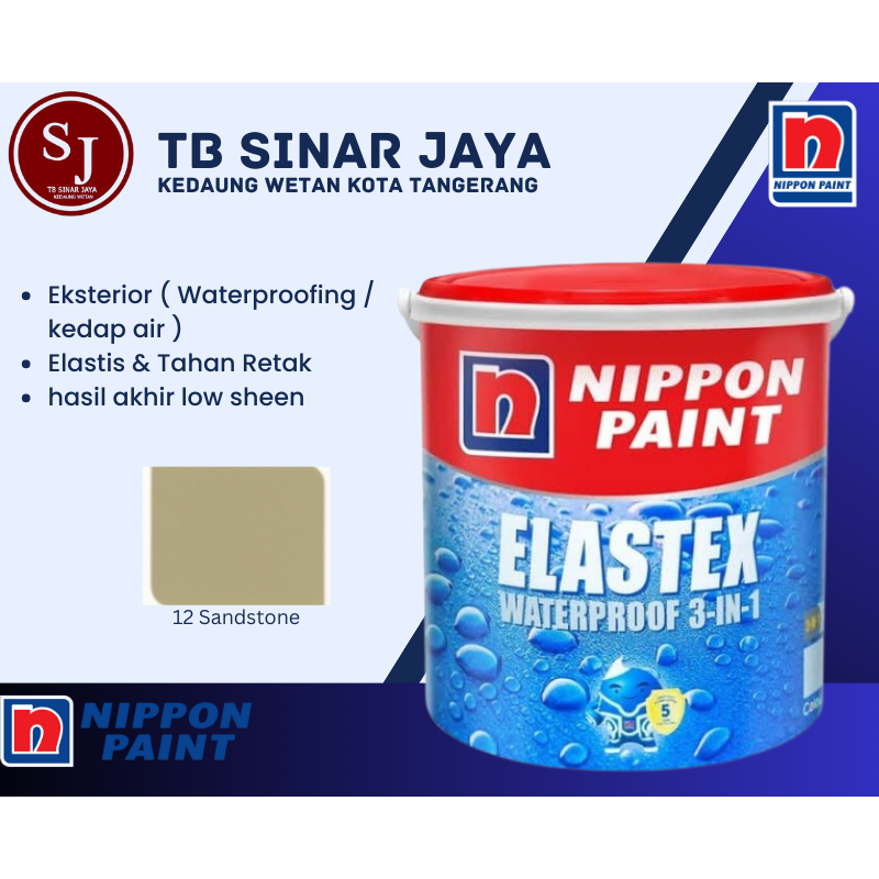 Cat Pelapis Kedap Air Nippon Paint Waterproofing 4kg - 12 Sandstone