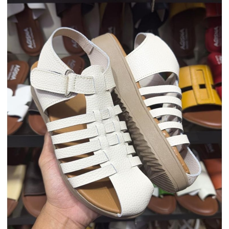 sandal kulit sapi sukaregang garut sandal wanita wedges talincang