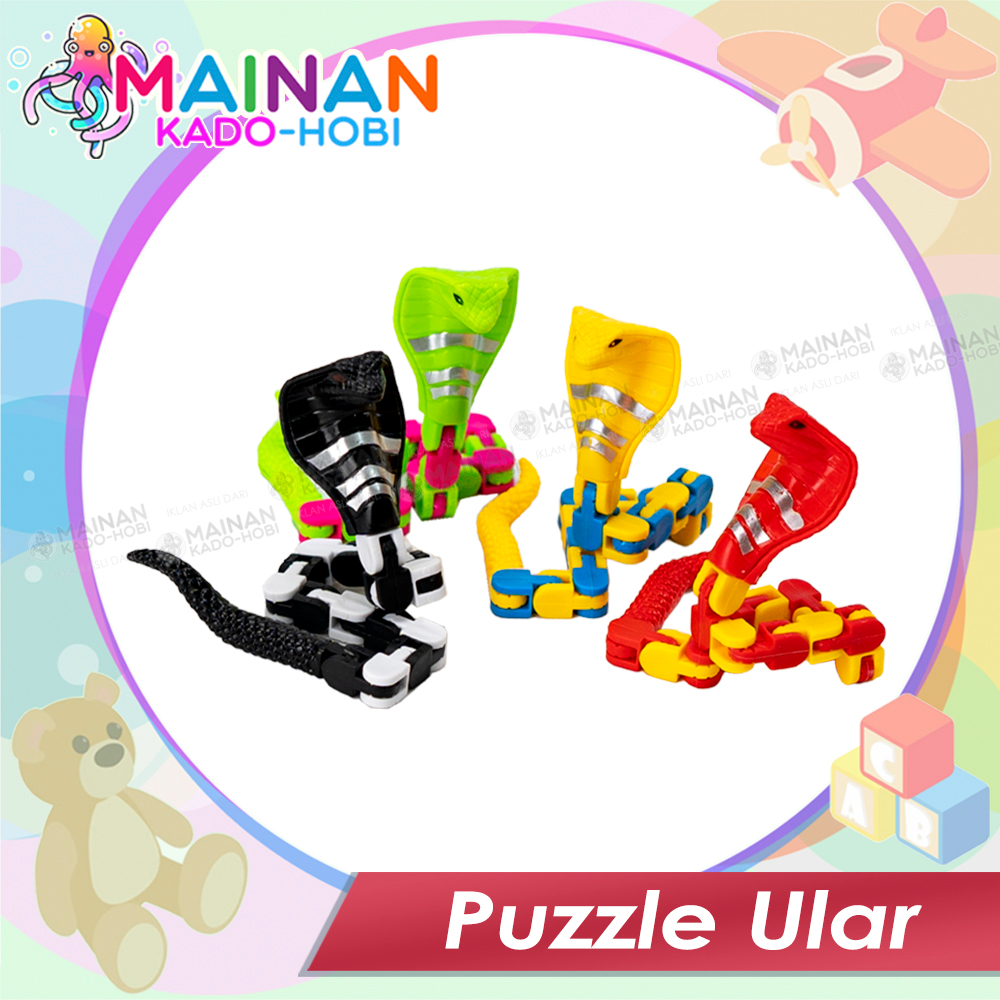 HADIAH MAINAN PRANK ANAK MOTORIK SUSUN PUZZLE RUBIK ANIMAL ULAR SNAKE