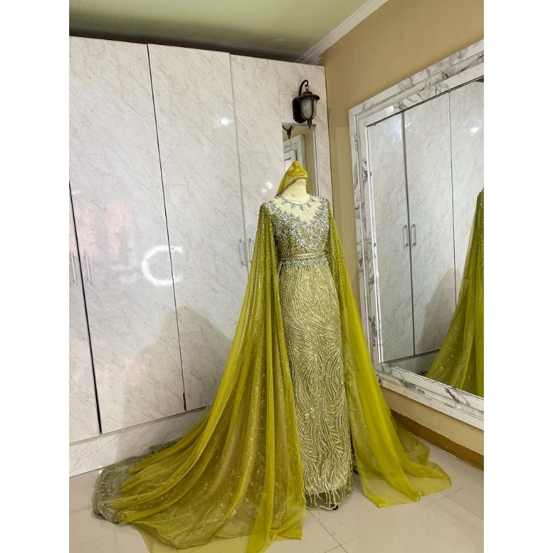 GAUN WEDDING SLIM  MEWAH  FULL PAYET BEREKOR /GAUN MODERN//GAUN BARBY MEWAH//GAUN PENGANTEN/DRES