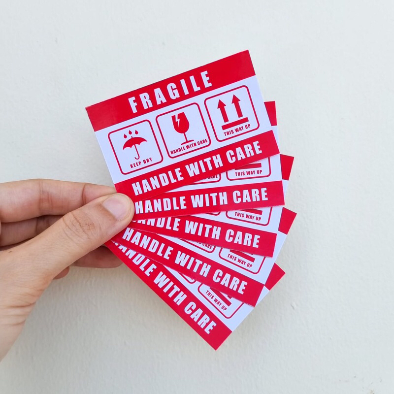 

stiker label fragile sticker pengiriman per pcs