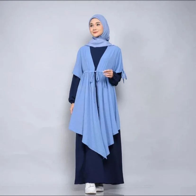 Stelan wanita muslim terbaru model Faiza Set Outer terpisah / Pakaian wanita muslim /Fashion muslim wanita 4 serian warna