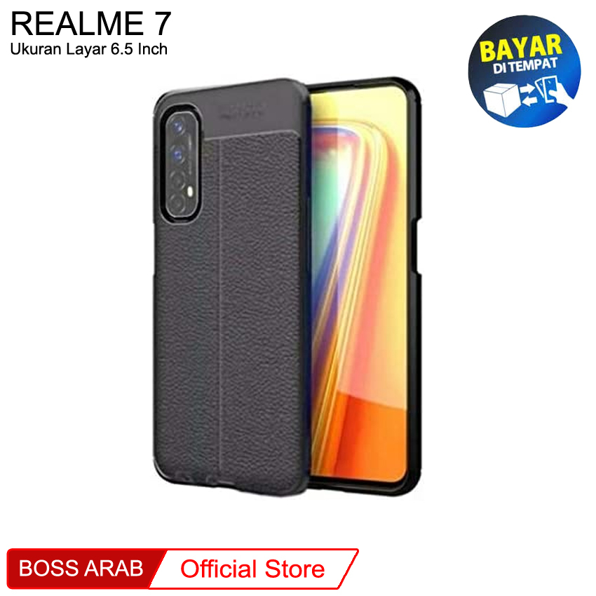 Case Auto Fokus Realme 7 (6.5") | Leather Soft Case Premium