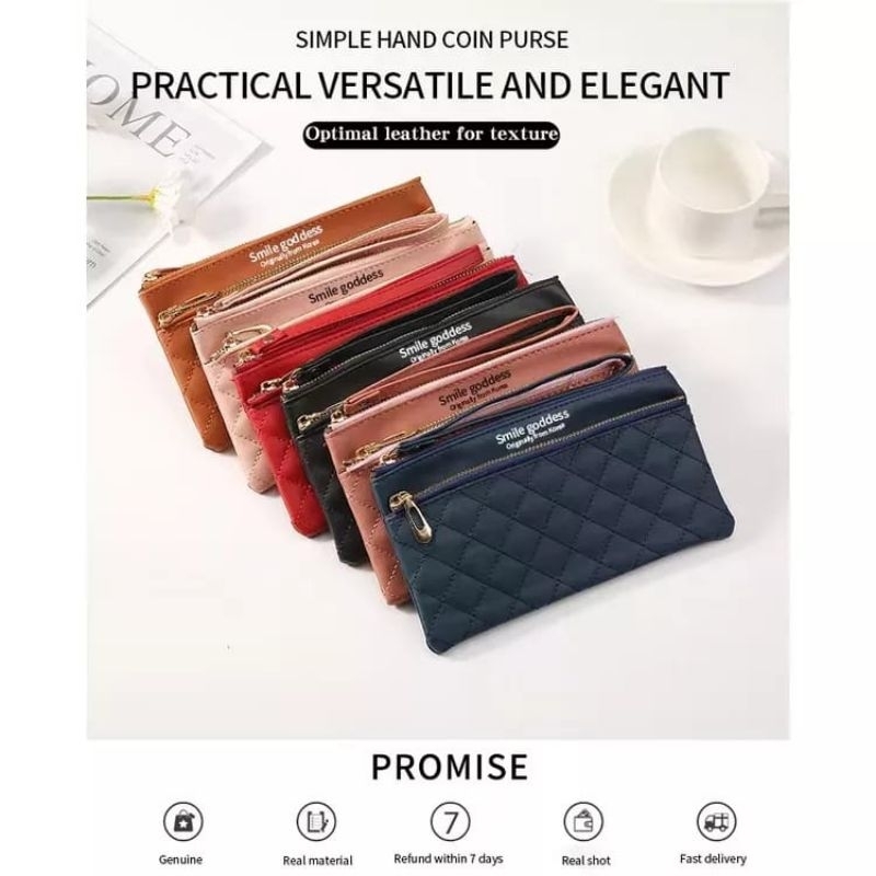 Medan Termurah kd60 Korean style Wallet zipper import Dompet clutch wanita cantik