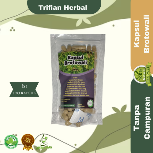 Kapsul Herbal Brotowali isi 100 kapsul untuk kesehatan trifian herbal