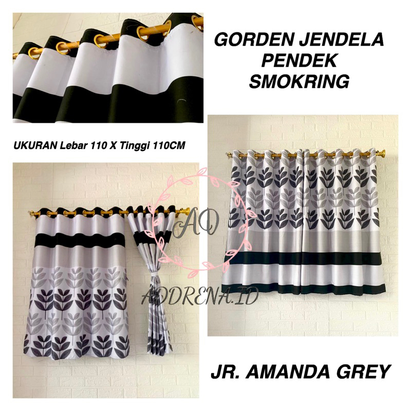 GORDEN JENDELA KAMAR GORDEN KAMAR TAMU GORDEN MINIMALIS PENDEK TINGGI 120CM RING/ HORDENG JENDELA SMOKRING