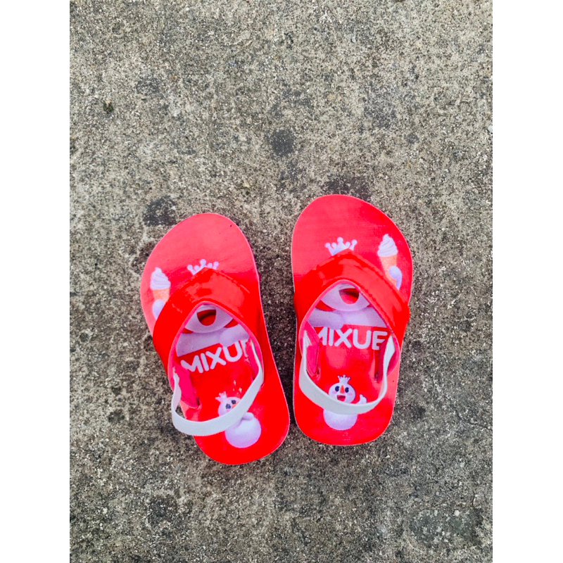 Sandal Anak Baby//Tali Belakang Karakter Mixue