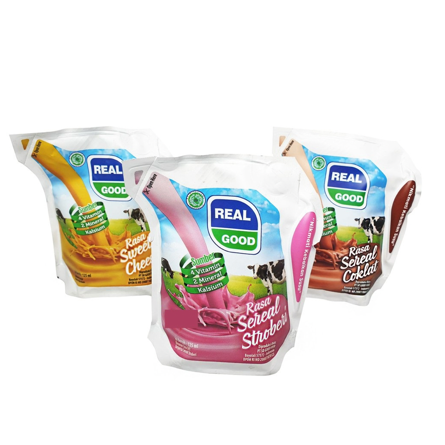 

[GROSIR!!] Real Good POUCH 1 DUS isi 40 x 125ml - susu uht grosir nikm