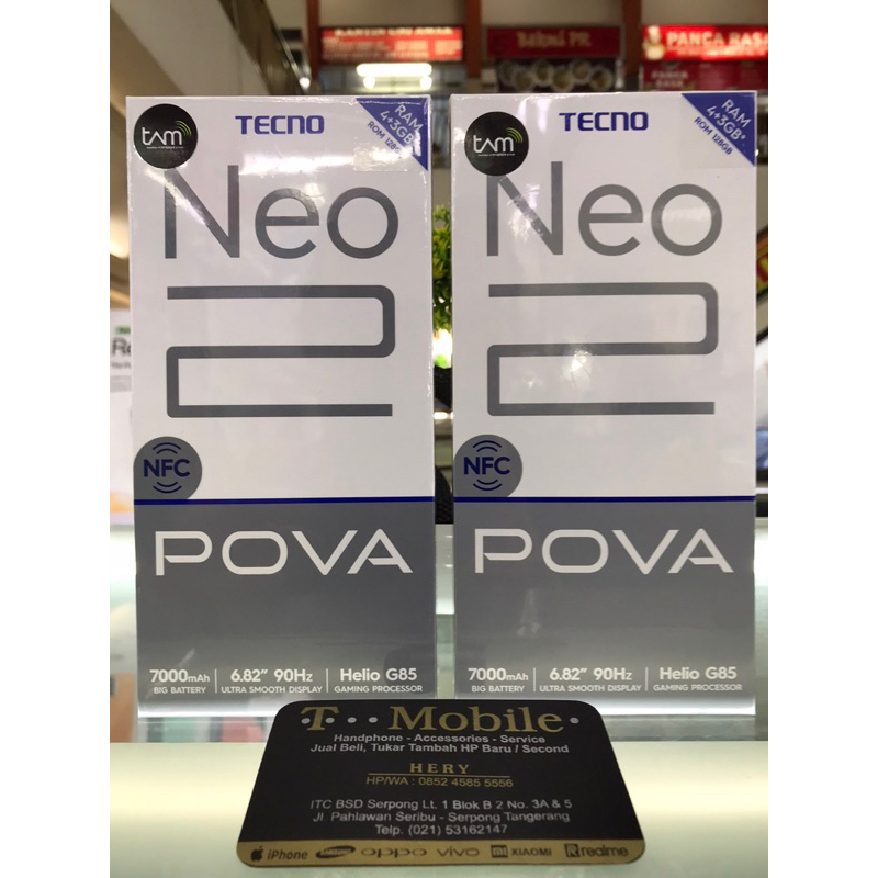 TECNO POVA NEO 2 RAM 4GB 128GB NFC - GREY - 6.82” 90Hz - HELIO G85 - 7000mAh 18W - TAM