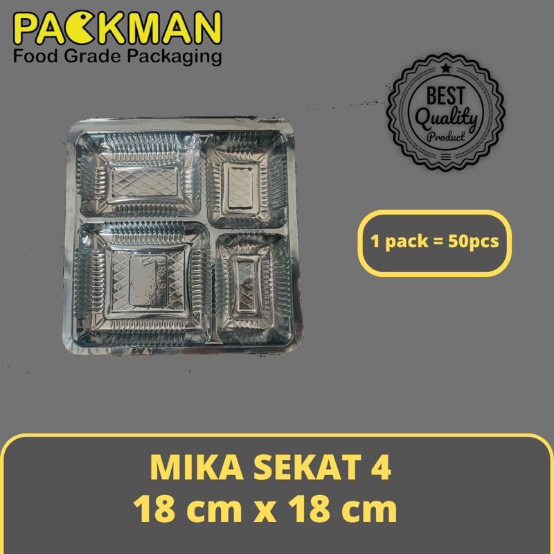 MIKA DUS NASI 18x18 SEKAT 4 / MIKA KOTAK NASI DUS KOTAK NASI / DUS KOTAK MAKANAN UKURAN 18x18 20x20 