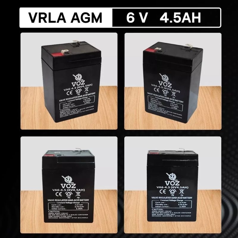 Aki kering voz 6V 4,5ah - vox 6v 4.5ah / aki timbangan 6v 4ah