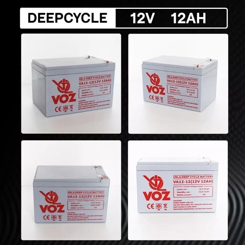 Voz 12V 12 Ah VRLA - Baterai UPS | Baterai Sepeda Listrik