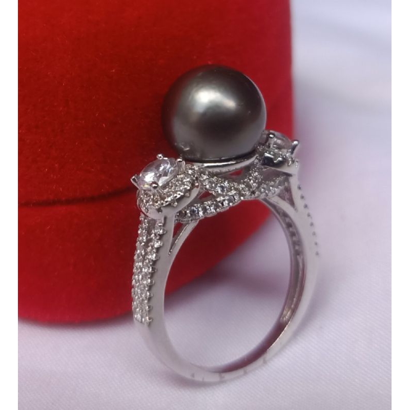 Cincin Mutiara Air Laut Hitam