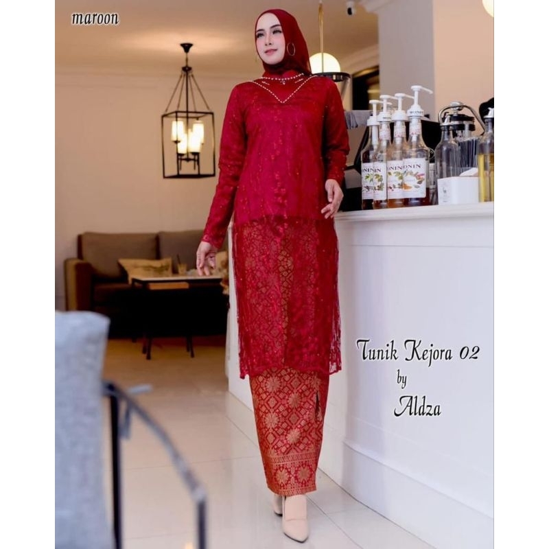 Set Rok Kebaya Tunik Kejora Tile Payet Mutiara| Set Kebaya wisuda| Kebaya Kondangan| Kebaya Modern| Stelan Kebaya Wanita| Kebaya Pesta| Tunik| Kebaya Seragaman Keluarga| Set Rok Terbaru