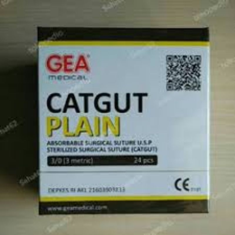 cat gut plain tanpa jarum