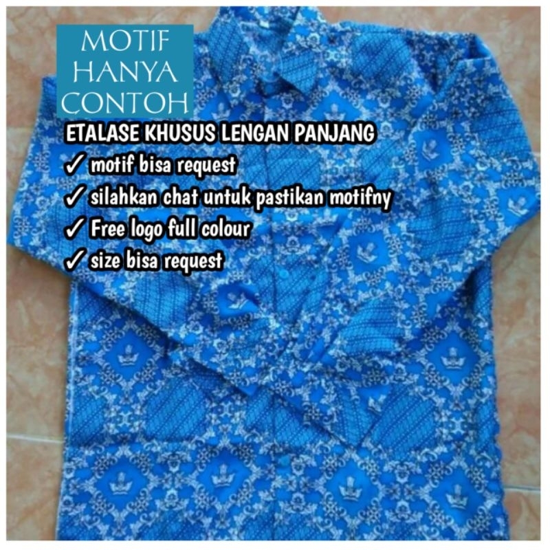 Batik sekolah SD SMP SMA lengan panjang