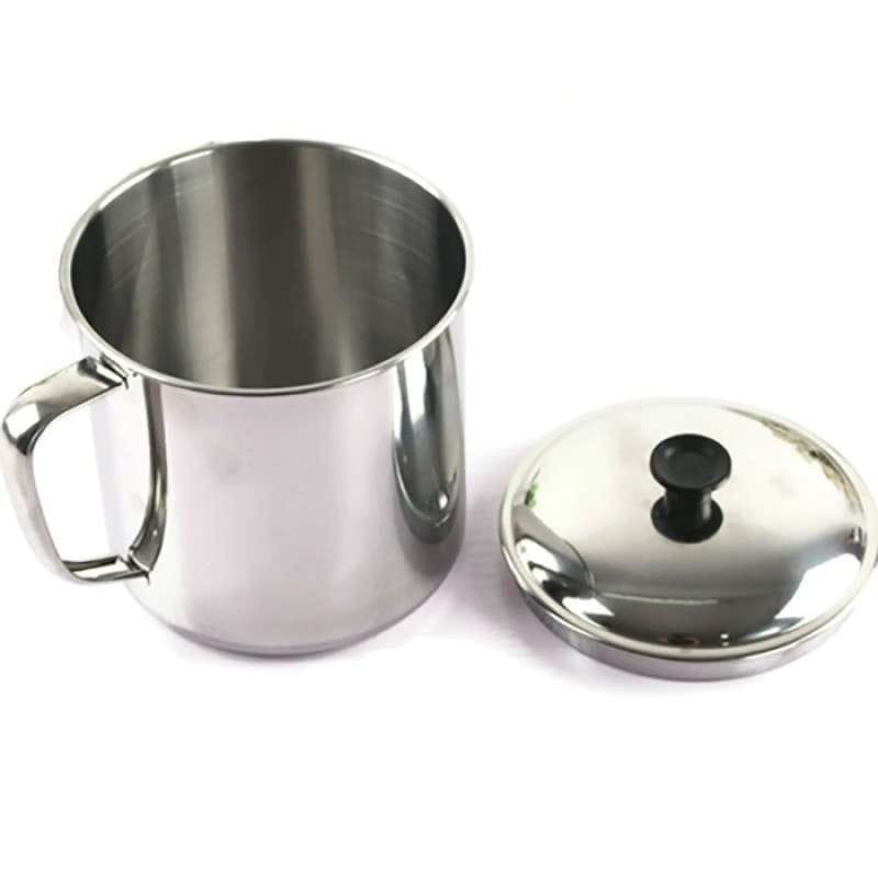 Mug Stainless Steel Cangkir Gelas Kopi Teh Susu Serbaguna Dengan Tutup