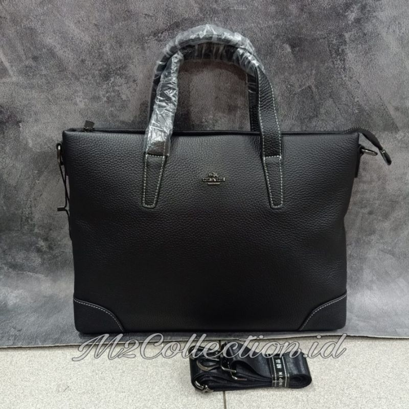 Tas Kantor Coach Leather Tas Laptop Kulit Premium Quality