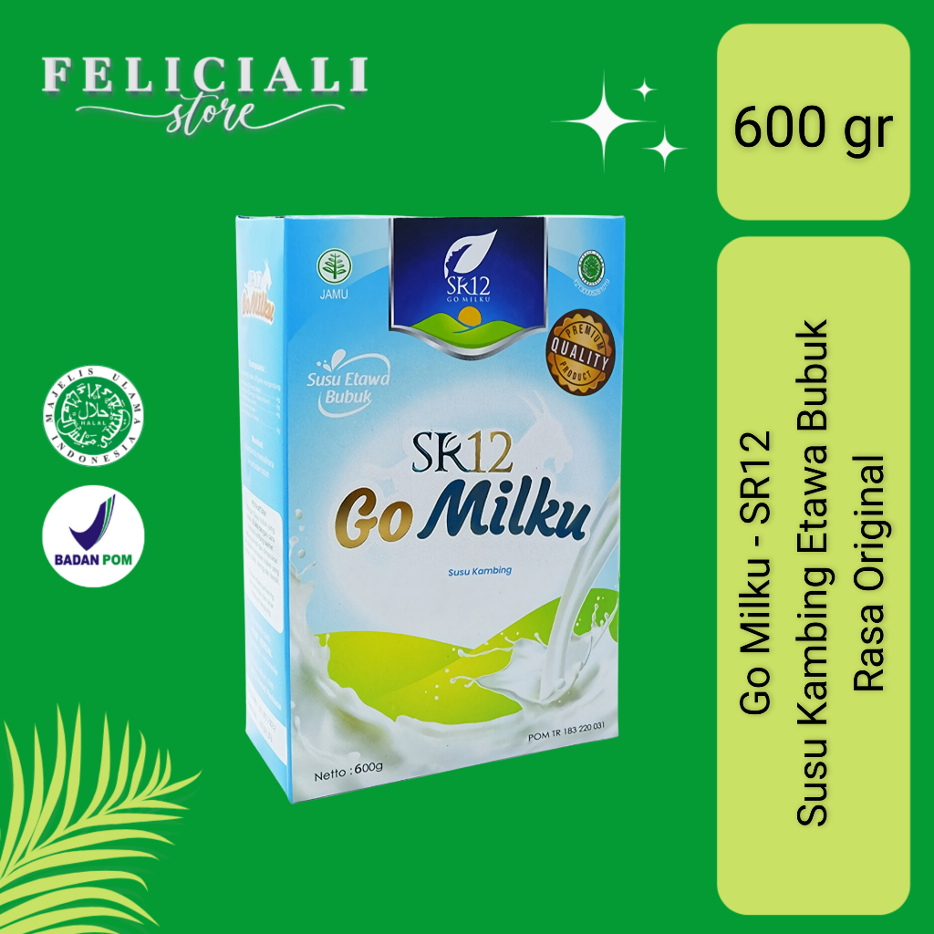 

Go Milku - Sr12 - Susu Kambing Etawa Bubuk - Gomilku Rasa Original - 600 gr