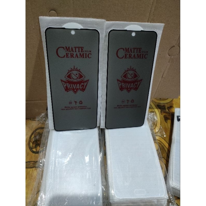 TG Tempered Glass Ceramic Spy Xiaomi Redmi Note 12 4G Redmi Note 12 Pro Redmi Note 12 5G Anti Gores Matte Privacy