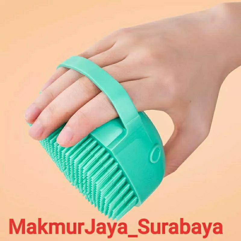 Pet Brush Dispenser Sisir Sikat Mandi Silikon Anjing Kucing - Sisir Sikat Mandi Dengan Tabung