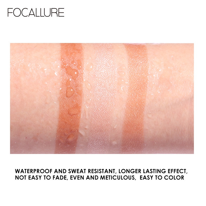 FOCALLURE Blush on Highlighter Eyeshadow 3in1 Palette Celebshine