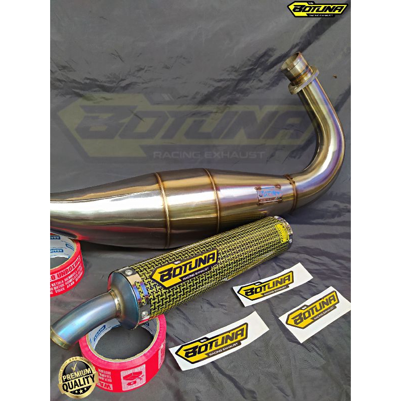 KNALPOT NINJA R RR SS TYPE PRESS ORIGINAL BOTUNA RACING EXHAUST