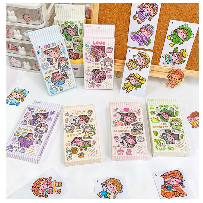 mainan art anak tempel crystal sticker