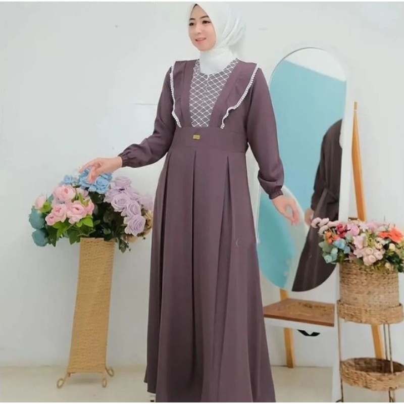 GAMIS WANITA TERBARU/SHERA DRESS CRINKLE AIRFLOW PREMIUM/fashion wanita kekinian/gamis perempuan dewasa/dress crinkle terlaris/terbaru/gamis wanita muslimah/gamis kondangan/gamis mewah