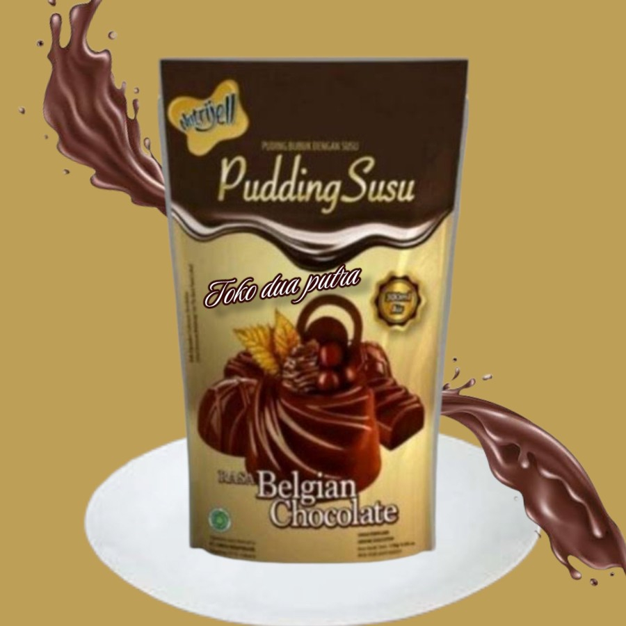 

nutrijell puding susu coklat belgian 130gr ( 1 BUNGKUS)