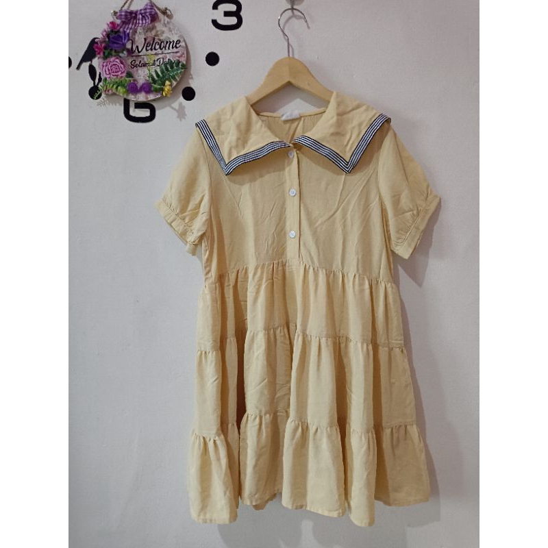 DRESS KERAH KOREA IMPORT