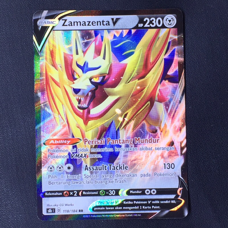 KARTU POKEMON TCG ZAMAZENTA V INDONESIA HOLO