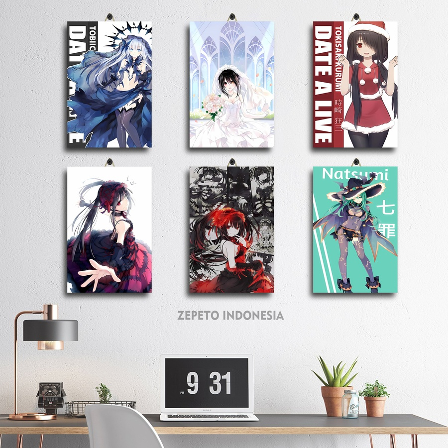 HIASAN KAMAR MUKURO DATE A LIVE 20X30 / DEKORASI DINDING ANIME KURUMI TOKISAKI / POSTER TIMBUL EDUKA