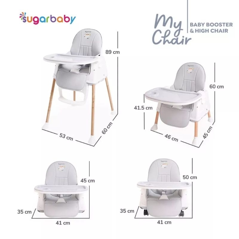 Sugarbaby My Chair 6 Growing Stages / Fun Chair / Classic Chair Sugar Baby Booster and High Chair