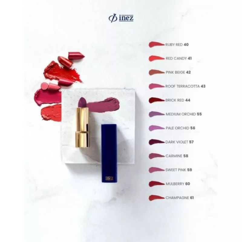 Inez Cosmetics Lipstick Berbagai Pilihan Warna  (New Case)