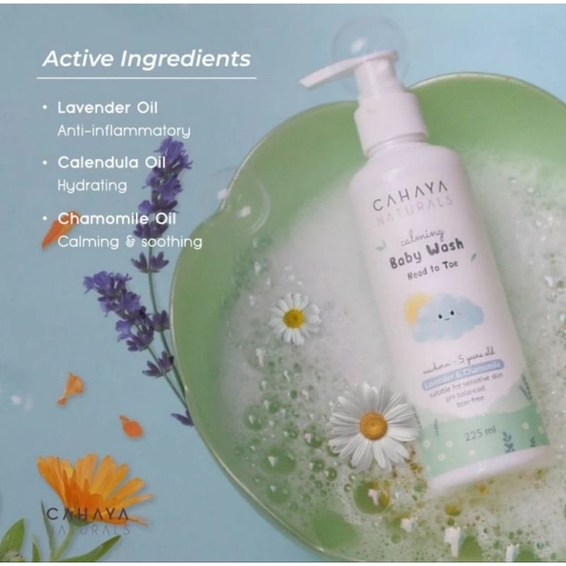 Cahaya Naturals Baby Calming Wash (Sensitive Skin) 225 ml - Sabun Mandi Bayi