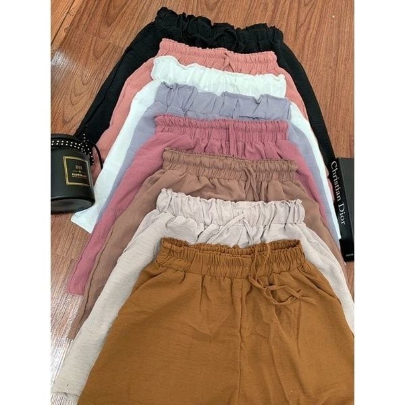 Hotpant Kulot Anak 3/4 Crinkle Allsize 4-6 tahun lucu murah adem celana pendek anak