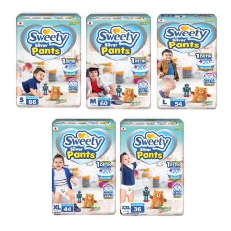POPOK SWEETY SILVER PANTS JUMBO XXL36