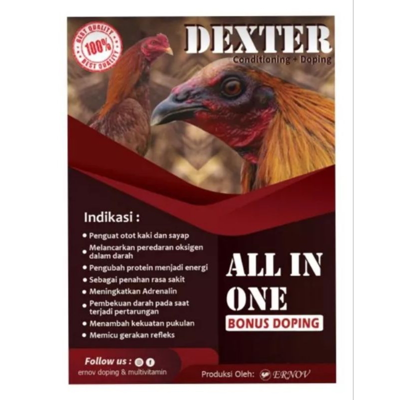 DEXTER ERNOV JAMU CONDITIONING DOPING AYAM ISI 15 KAPSUL