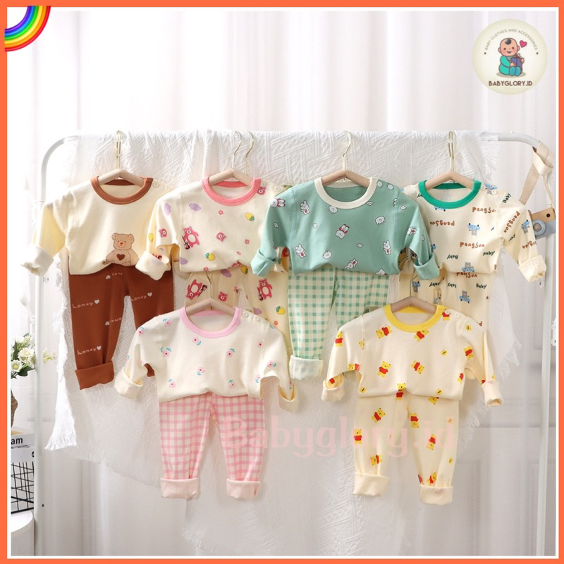 Setelan Lengan Panjang Premium Anak Laki Laki Perempuan Import / Setelan Piyama Anak Import / Baju Tidur Anak