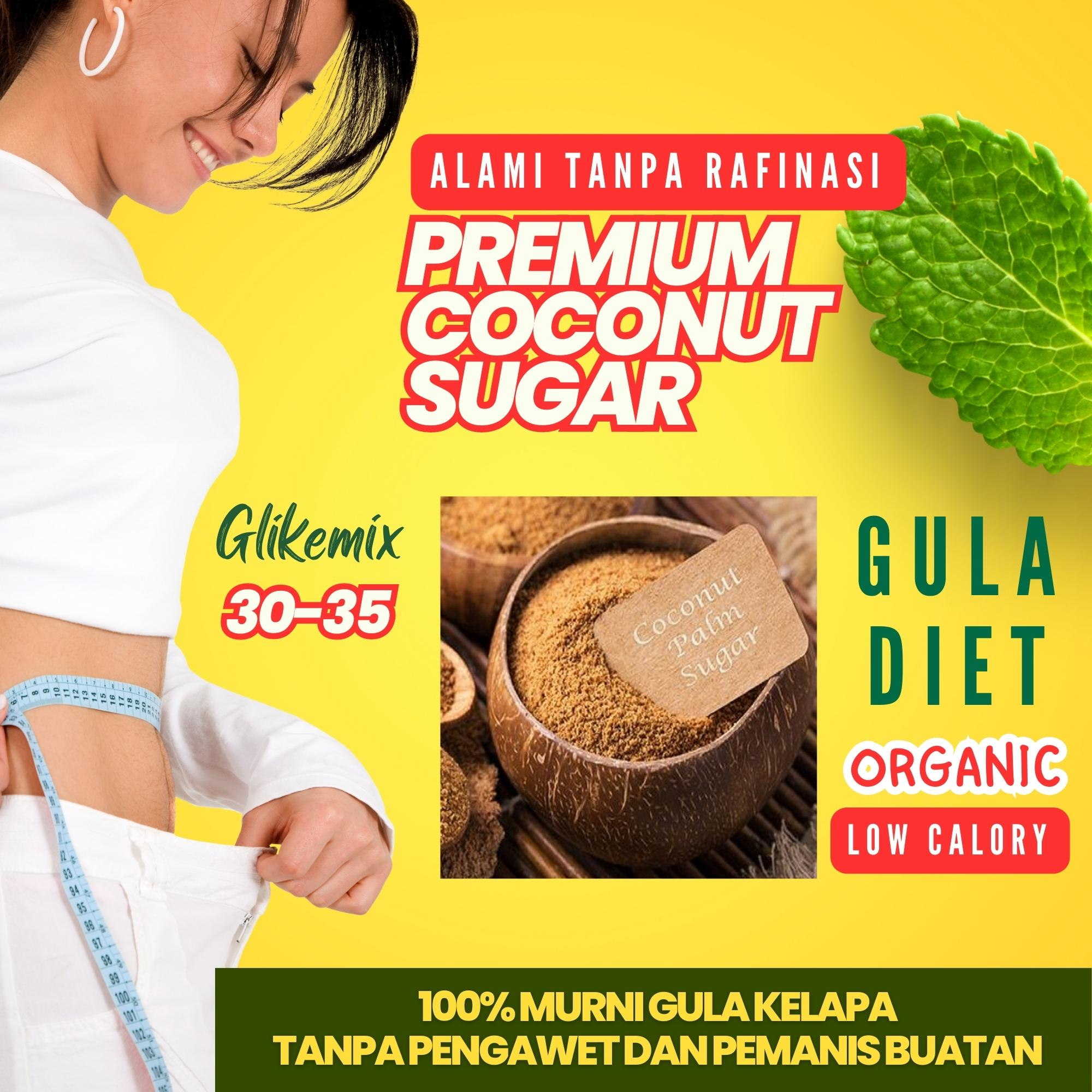 

Gula Diet Organik KOFJE LEIN Brown Sugar 250g Gula Kelapa Asli Coconut Sugar Sehat Rendah Kalori