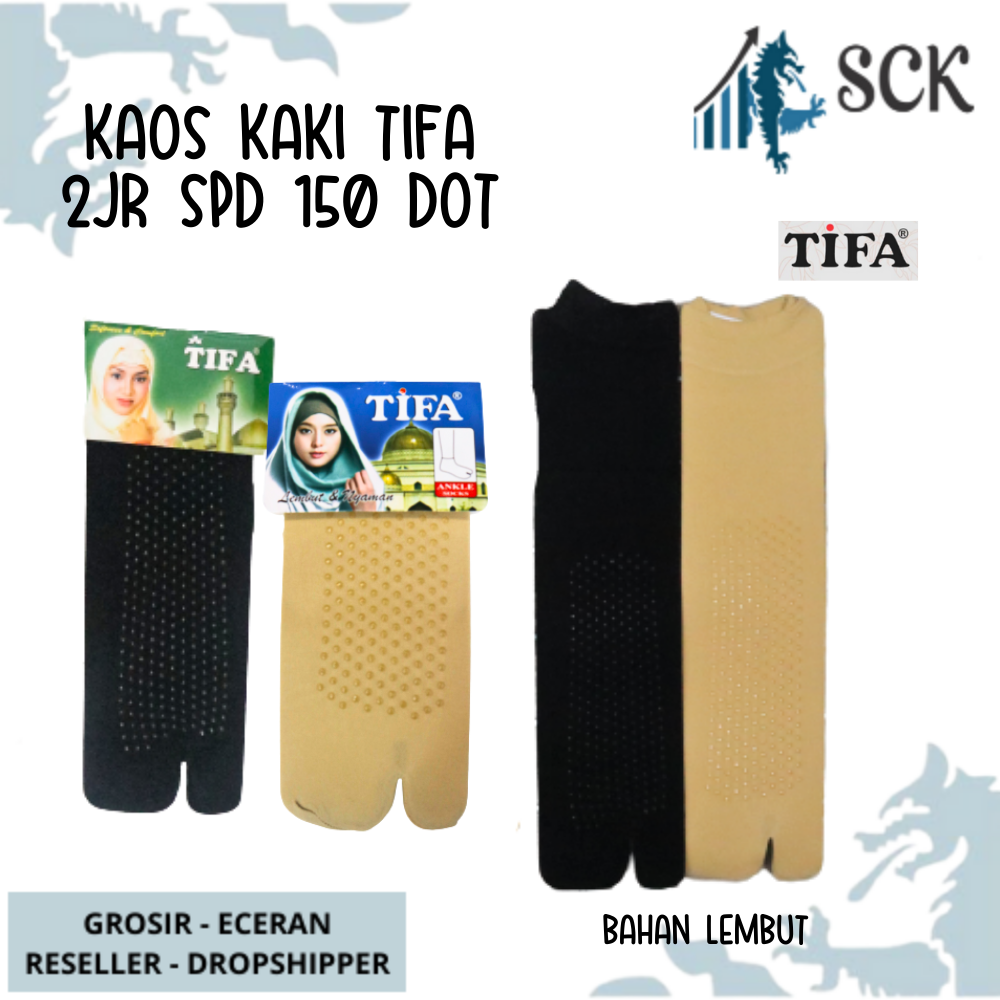 Kaos Kaki Wanita TIFA NYLON 2JR SPD 150 DOT Muslimah / Pakaian Muslim Kebutuhan Perempuan - sckmenwear GROSIR