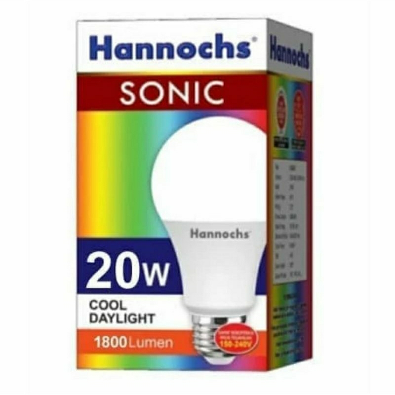 LAMPU LED 20W 20 WATT HANNOCHS SONIC - CAHAYA PUTIH