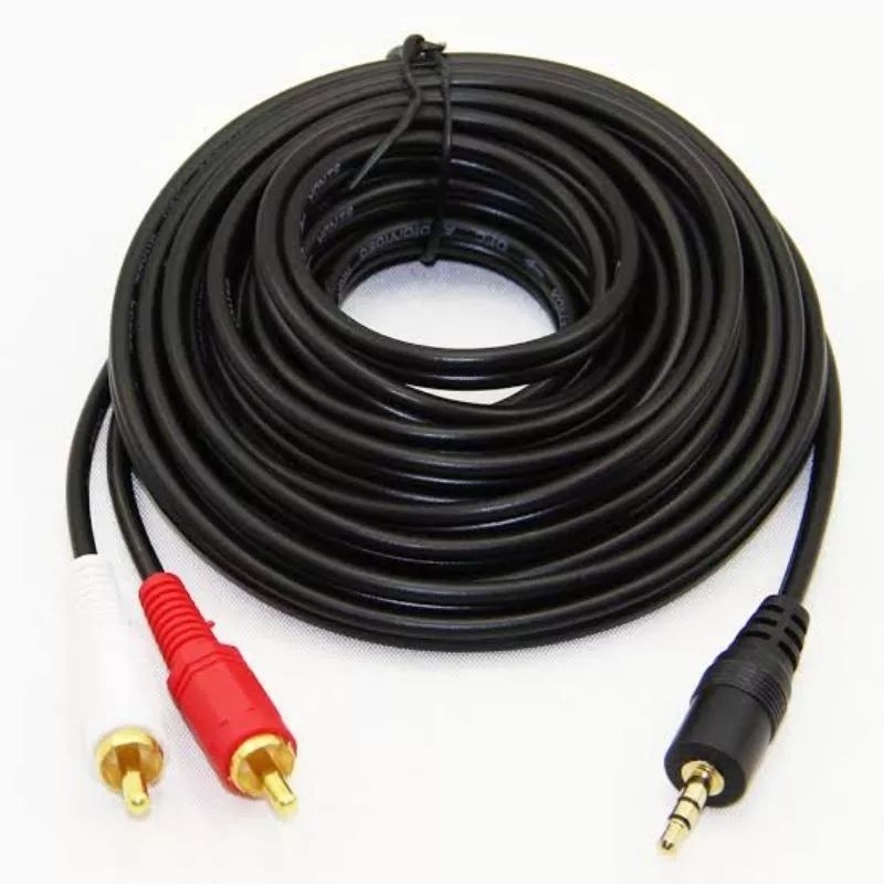 COD☑️ KABEL AUDIO 2 RCA GOLD PLATE RCA 2-1 PANJANG 10/15/20 METER