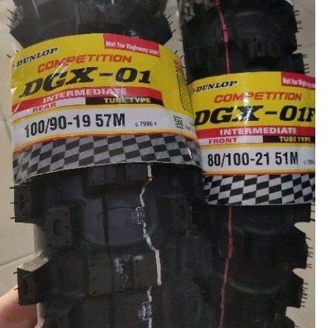 Ban Dunlop DGX - 01 19-21 100/90-19 80/100-21 Ring 21 19  Yamaha YZ 125  KTM Ban kompetisi GTX kebo 