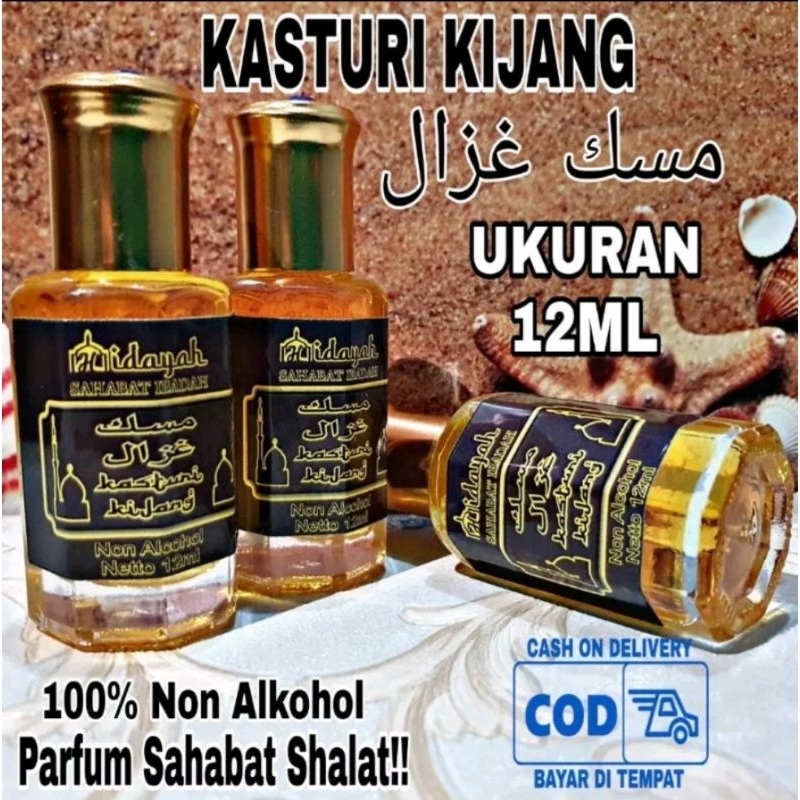 Parfum Sahabat Shalat Kasturi Kijang 12 ML Original 100 Tanpa Alkohol Wangi Lebih Lama