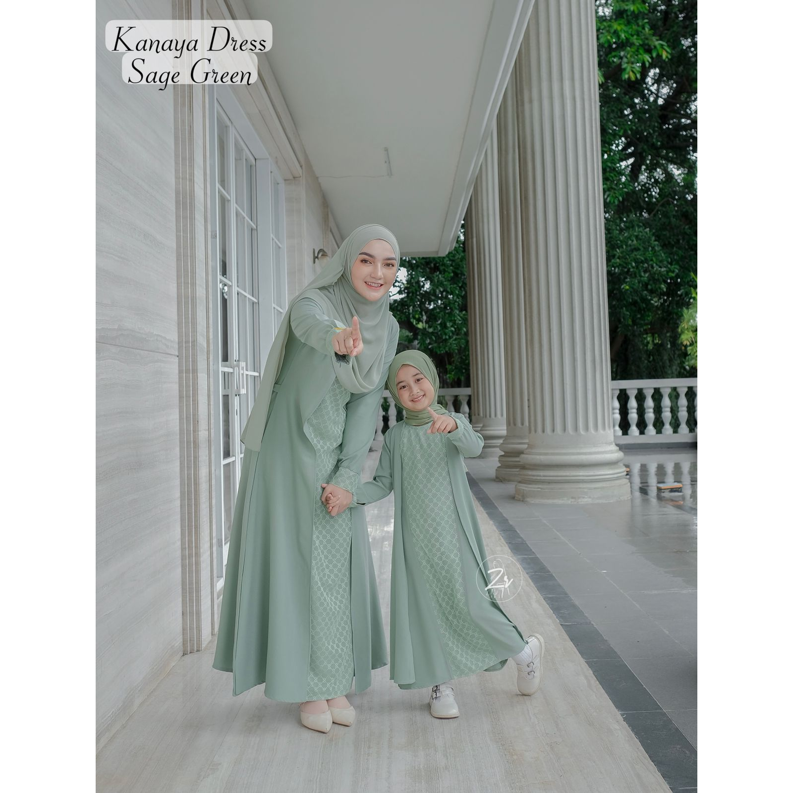 Dress Gamis kanaya by zr MOM &amp; KIDS COUPLE BAJU LEBARAN SET IBU ANAK Burkat S M L XL XXL ootd kondangan lebaran fashion muslim busana syari wanita gaun hijab pesta murah