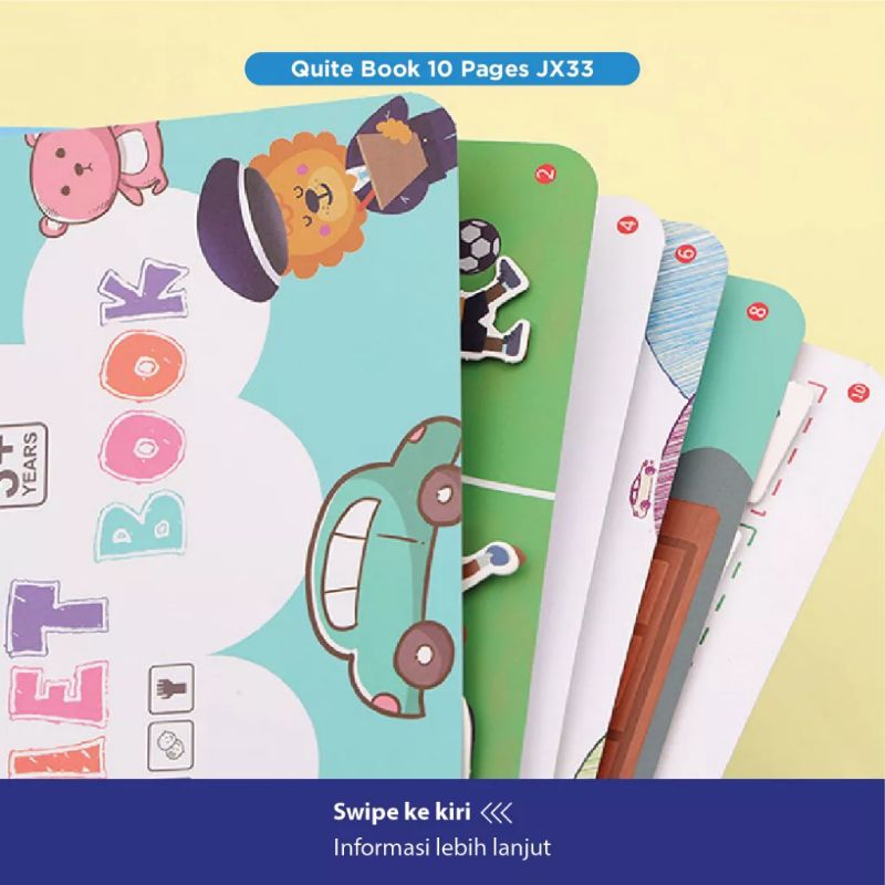 BT Quiet Book 10 Pages JX33 - Buku Edukasi Anak